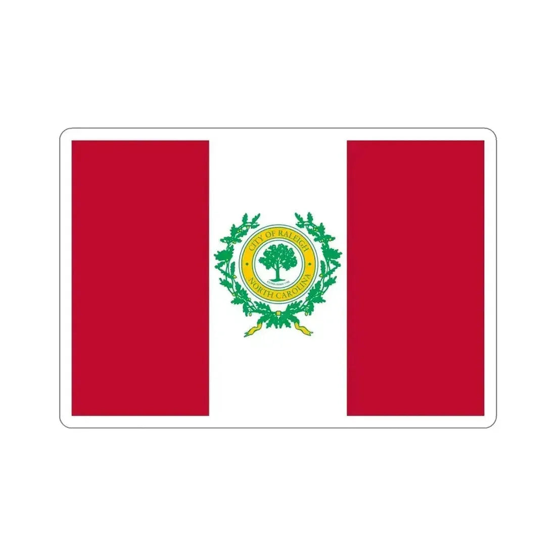 Flag of Raleigh North Carolina USA STICKER Vinyl Die-Cut Decal 6 Inch - The Sticker Space