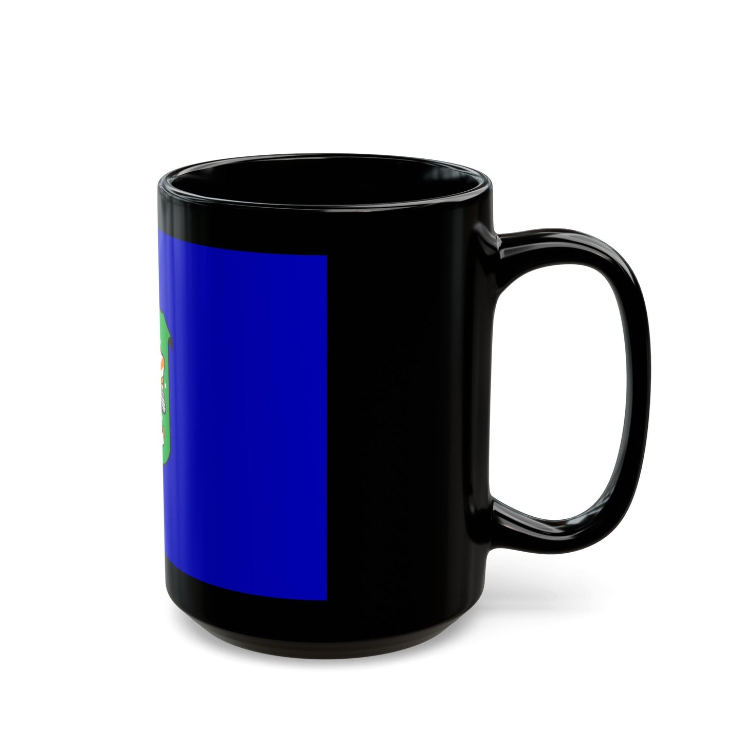 Flag of Ramat Gan Israel - Black Coffee Mug-The Sticker Space