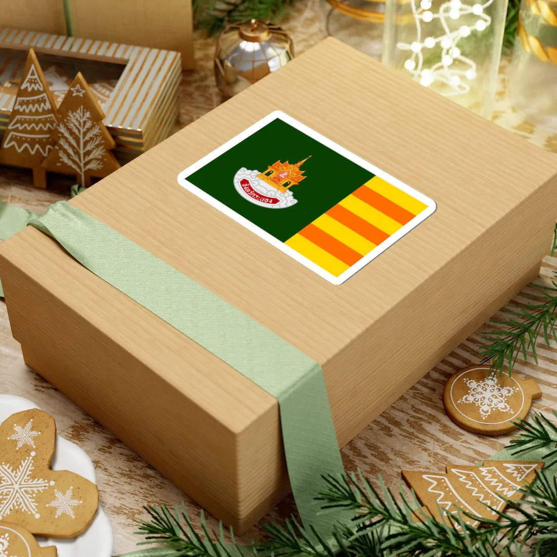 Flag of Ranong (Thailand) STICKER Vinyl Kiss-Cut Decal - The Sticker Space