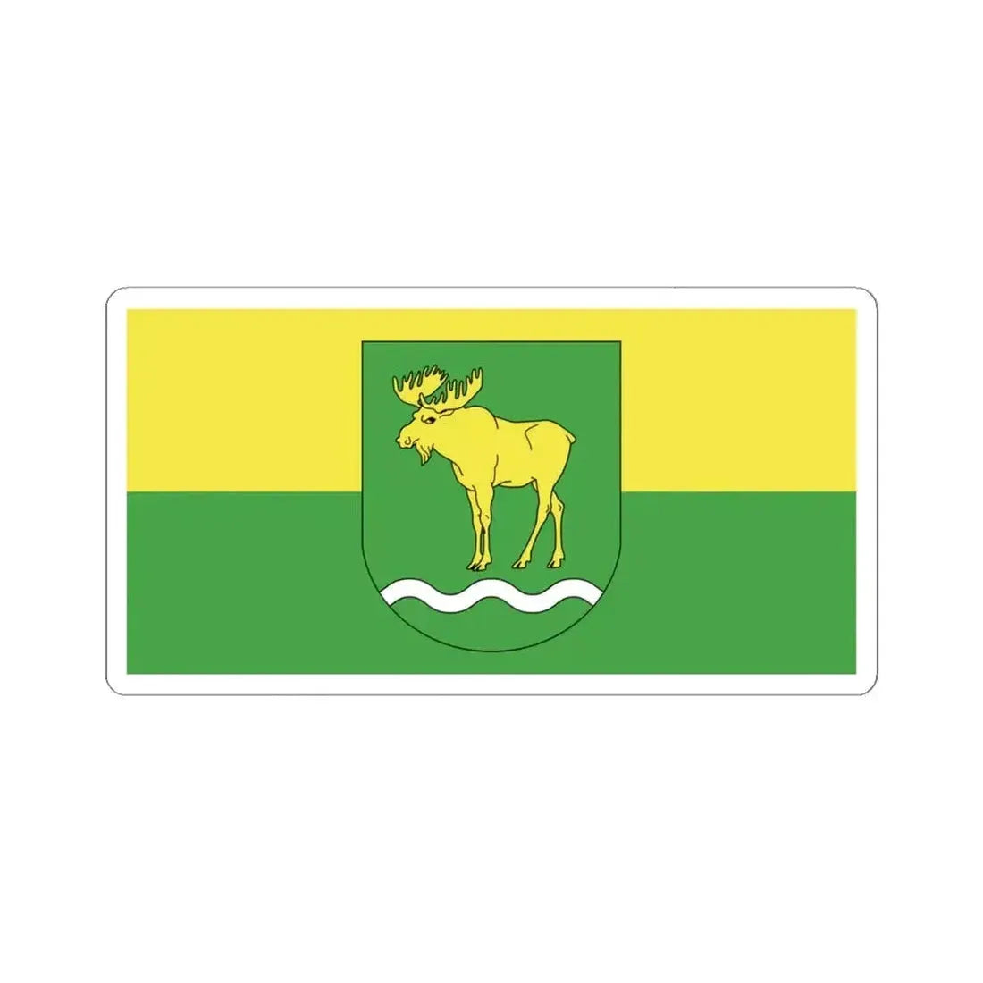 Flag of Rasony (Belarus) STICKER Vinyl Kiss-Cut Decal 4 Inch White - The Sticker Space