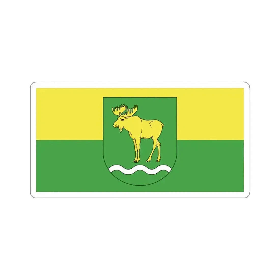 Flag of Rasony (Belarus) STICKER Vinyl Kiss-Cut Decal 6 Inch White - The Sticker Space