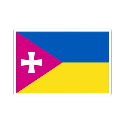 Flag of Raspberry Ukraine 2014 (Ukraine) STICKER Vinyl Kiss-Cut Decal 4 Inch White - The Sticker Space