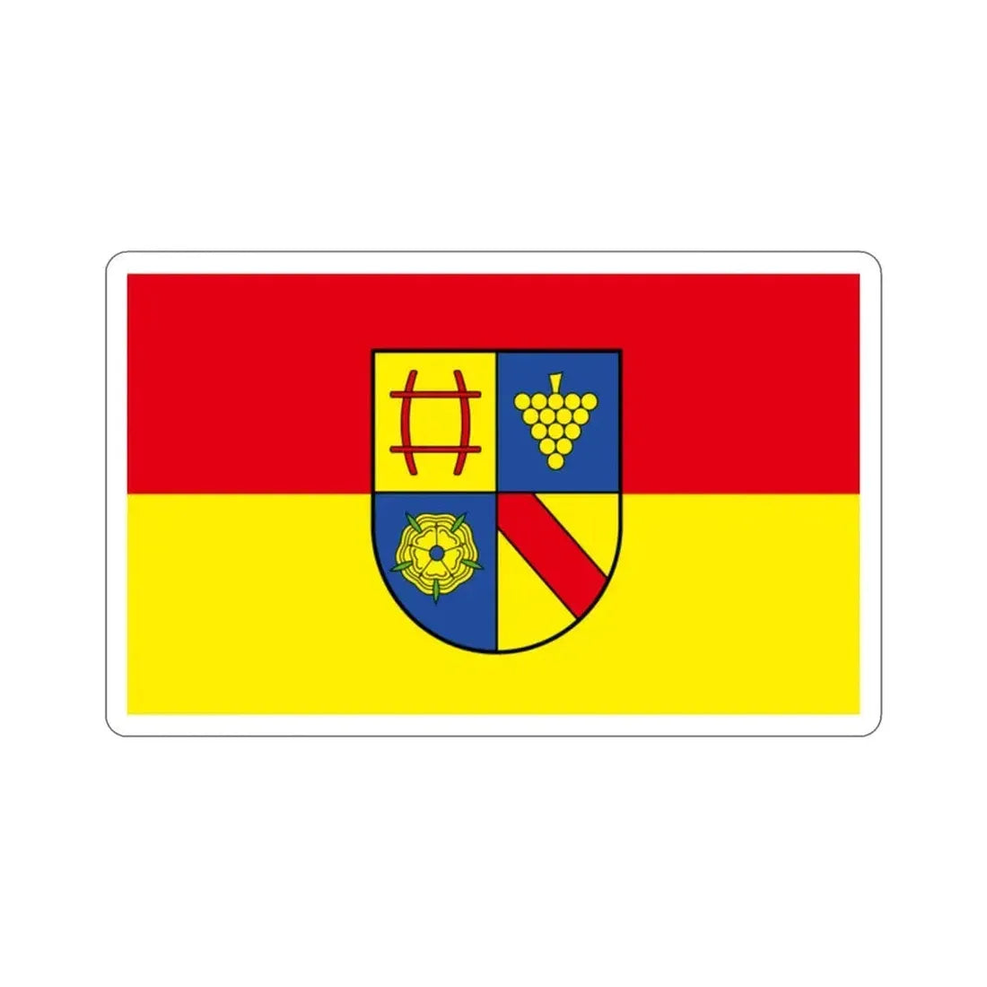 Flag of Rastatt Germany STICKER Vinyl Die-Cut Decal 2 Inch - The Sticker Space