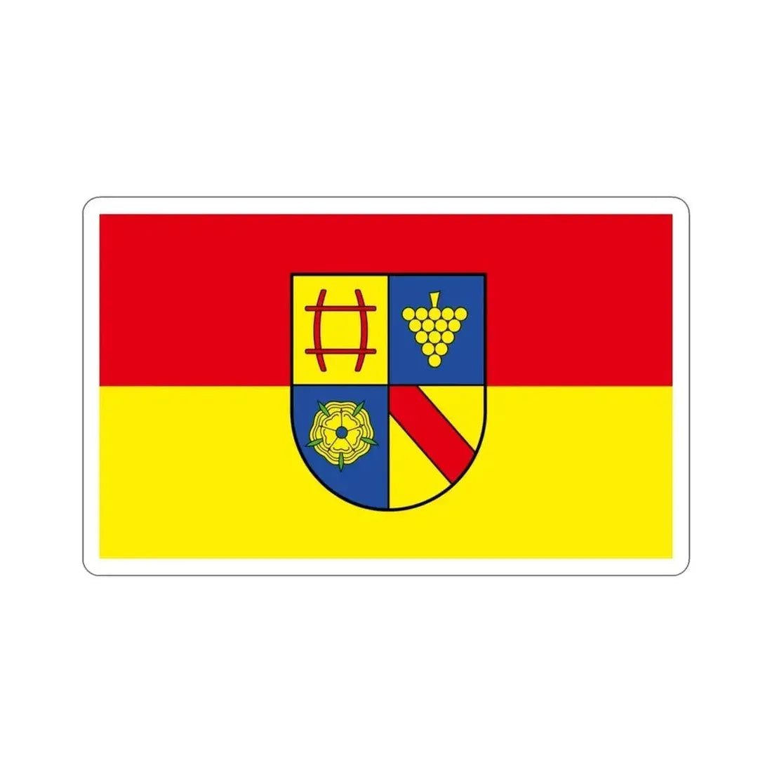Flag of Rastatt Germany STICKER Vinyl Die-Cut Decal 3 Inch - The Sticker Space