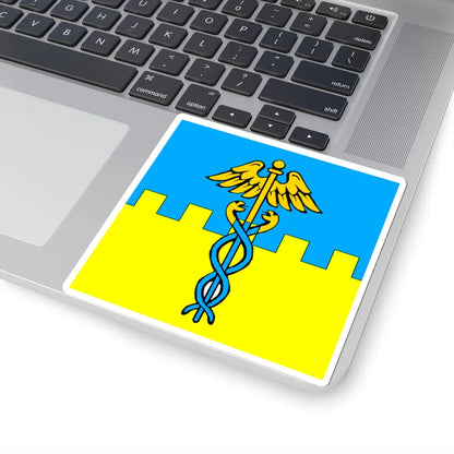 Flag of Rava-Ruska variant (Ukraine) STICKER Vinyl Kiss-Cut Decal - The Sticker Space