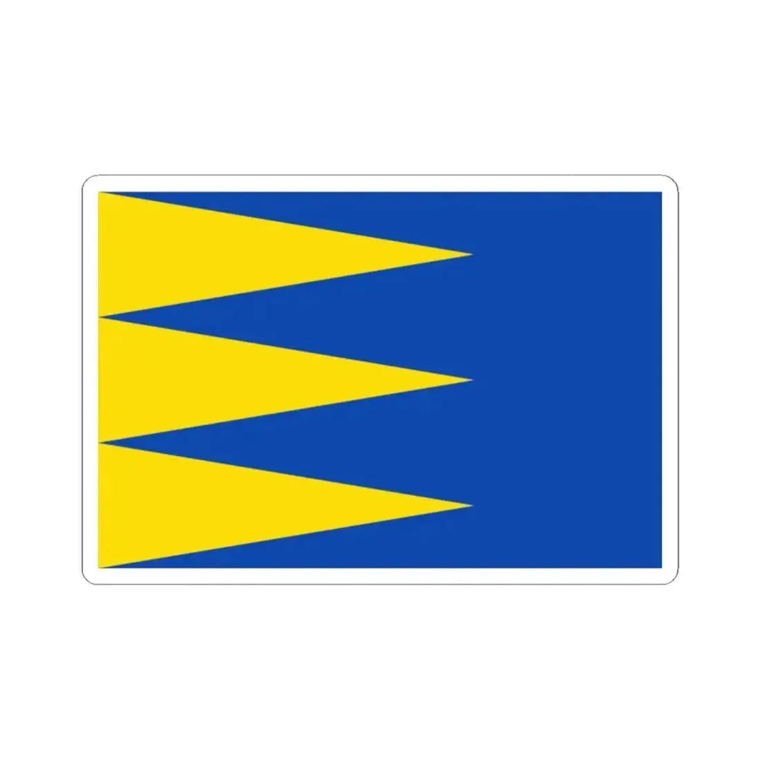 Flag of Ravels (Belgium) STICKER Vinyl Kiss-Cut Decal 2 Inch White - The Sticker Space