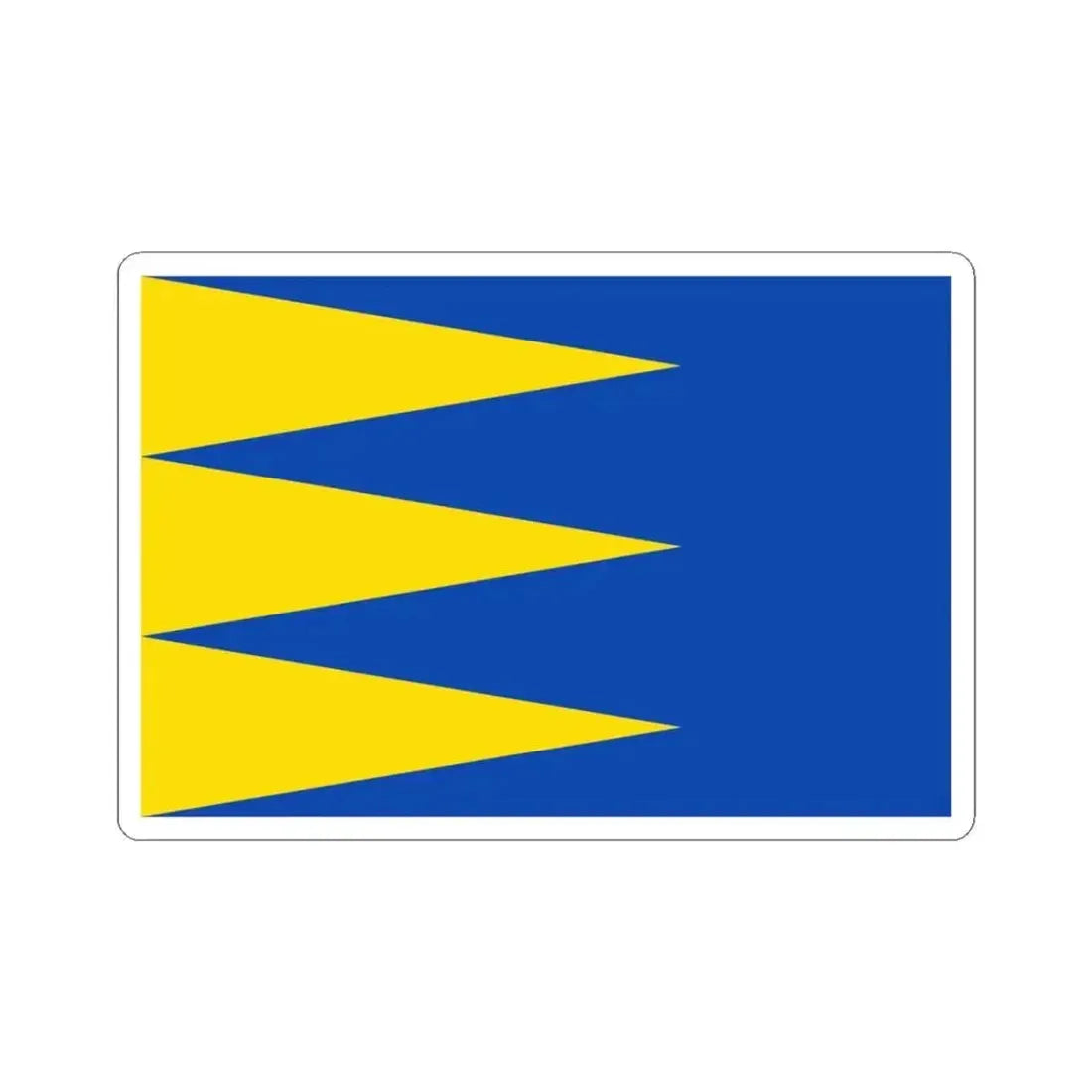 Flag of Ravels (Belgium) STICKER Vinyl Kiss-Cut Decal 3 Inch White - The Sticker Space