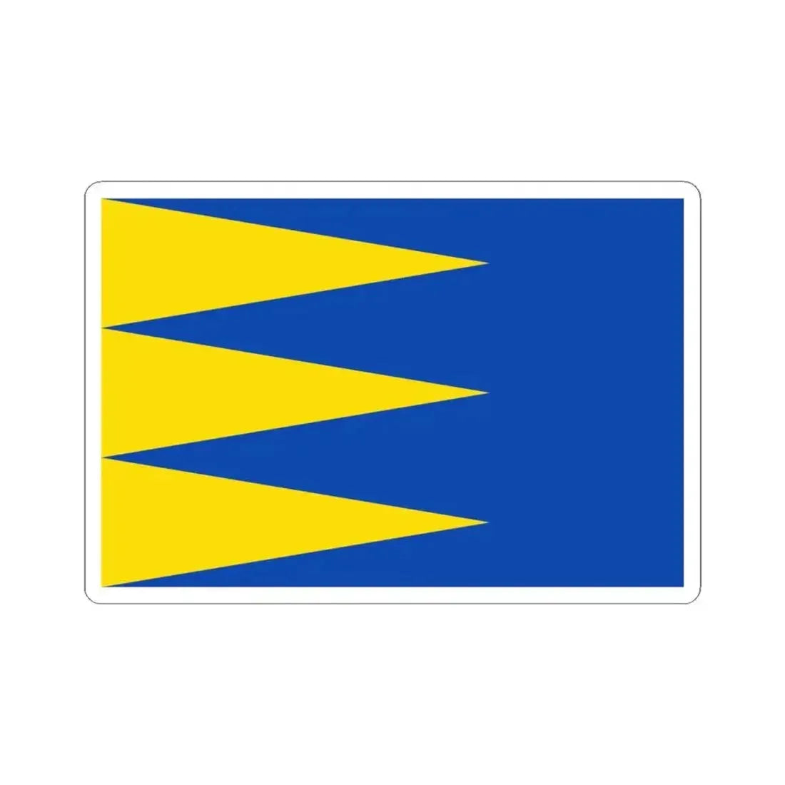 Flag of Ravels (Belgium) STICKER Vinyl Kiss-Cut Decal 4 Inch White - The Sticker Space