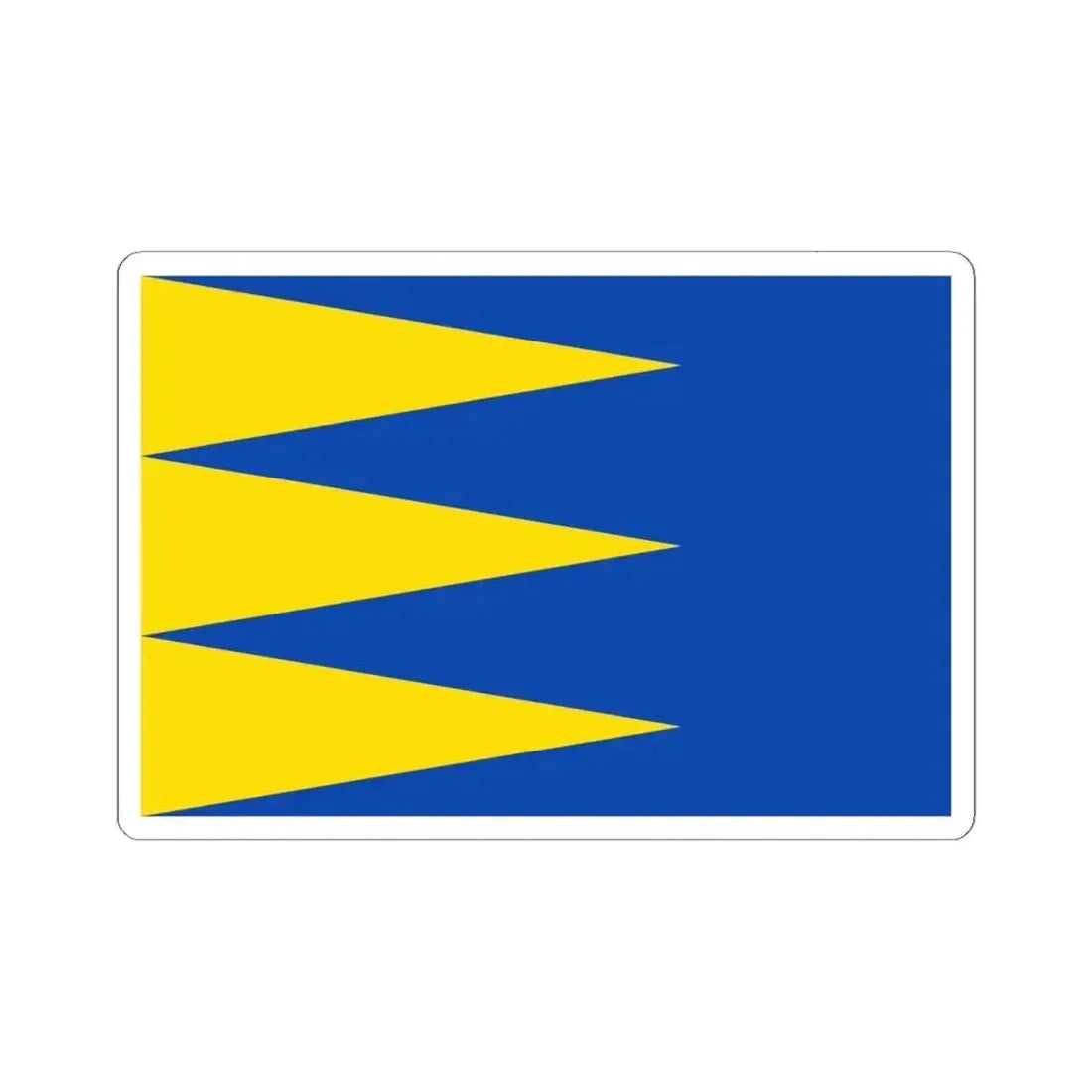 Flag of Ravels (Belgium) STICKER Vinyl Kiss-Cut Decal 6 Inch White - The Sticker Space