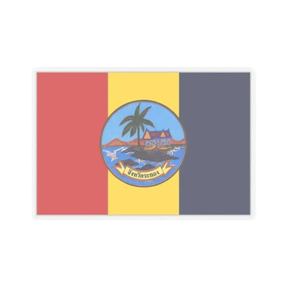 Flag of Rayong Province Thailand - STICKER Vinyl Kiss-Cut Decal 4 Inch Transparent - The Sticker Space