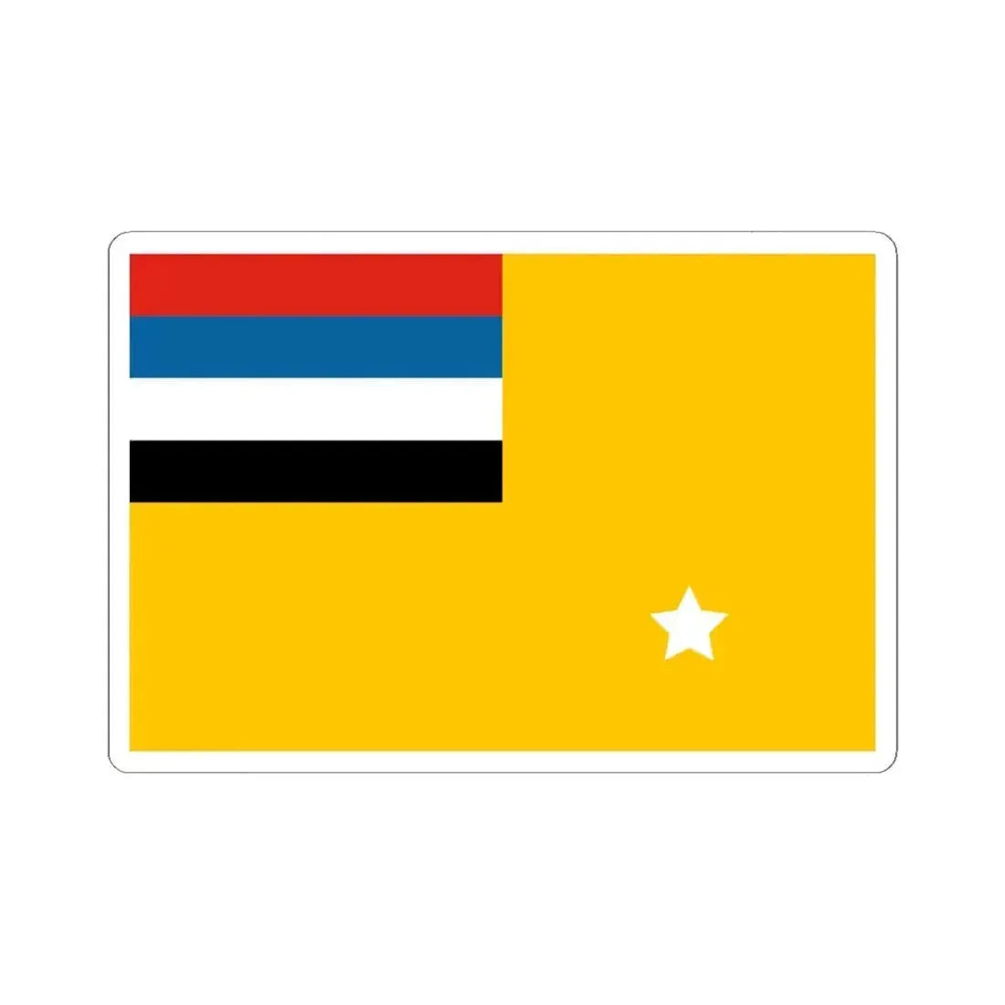 Flag of rear admiral of the Navy of Manchukuo 1932-1935 (China) STICKER Vinyl Kiss-Cut Decal 6 Inch White - The Sticker Space