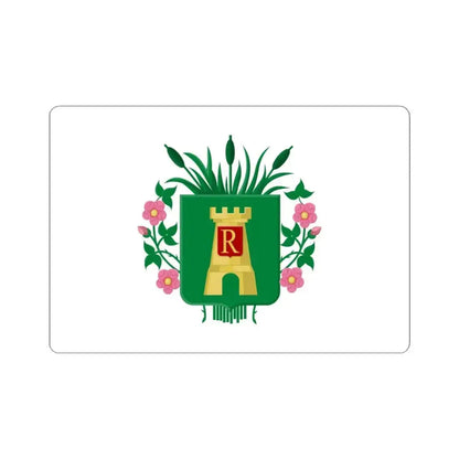 Flag of Rebecq (Belgium) STICKER Vinyl Kiss-Cut Decal 4 Inch White - The Sticker Space