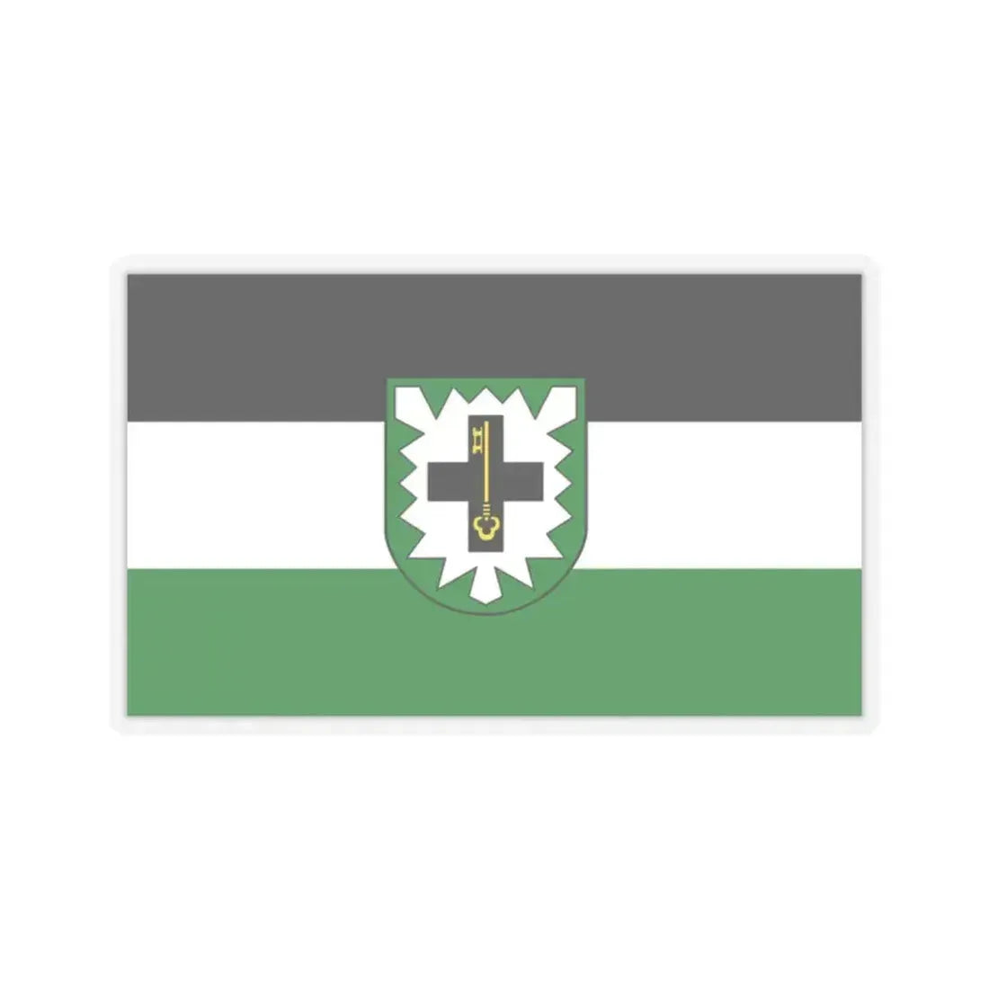 Flag of Recklinghausen Germany - STICKER Vinyl Kiss-Cut Decal 2 Inch Transparent - The Sticker Space