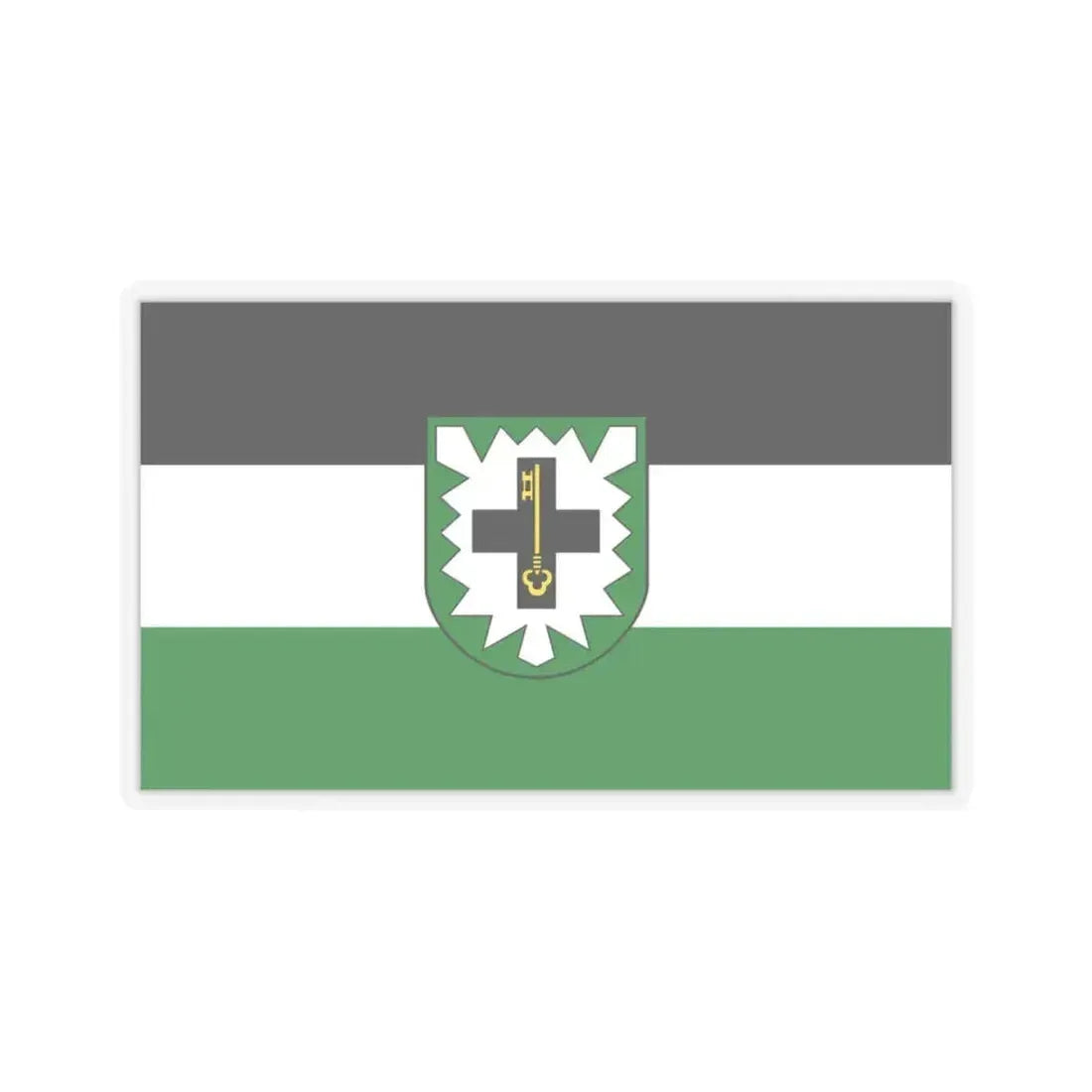 Flag of Recklinghausen Germany - STICKER Vinyl Kiss-Cut Decal 3 Inch Transparent - The Sticker Space