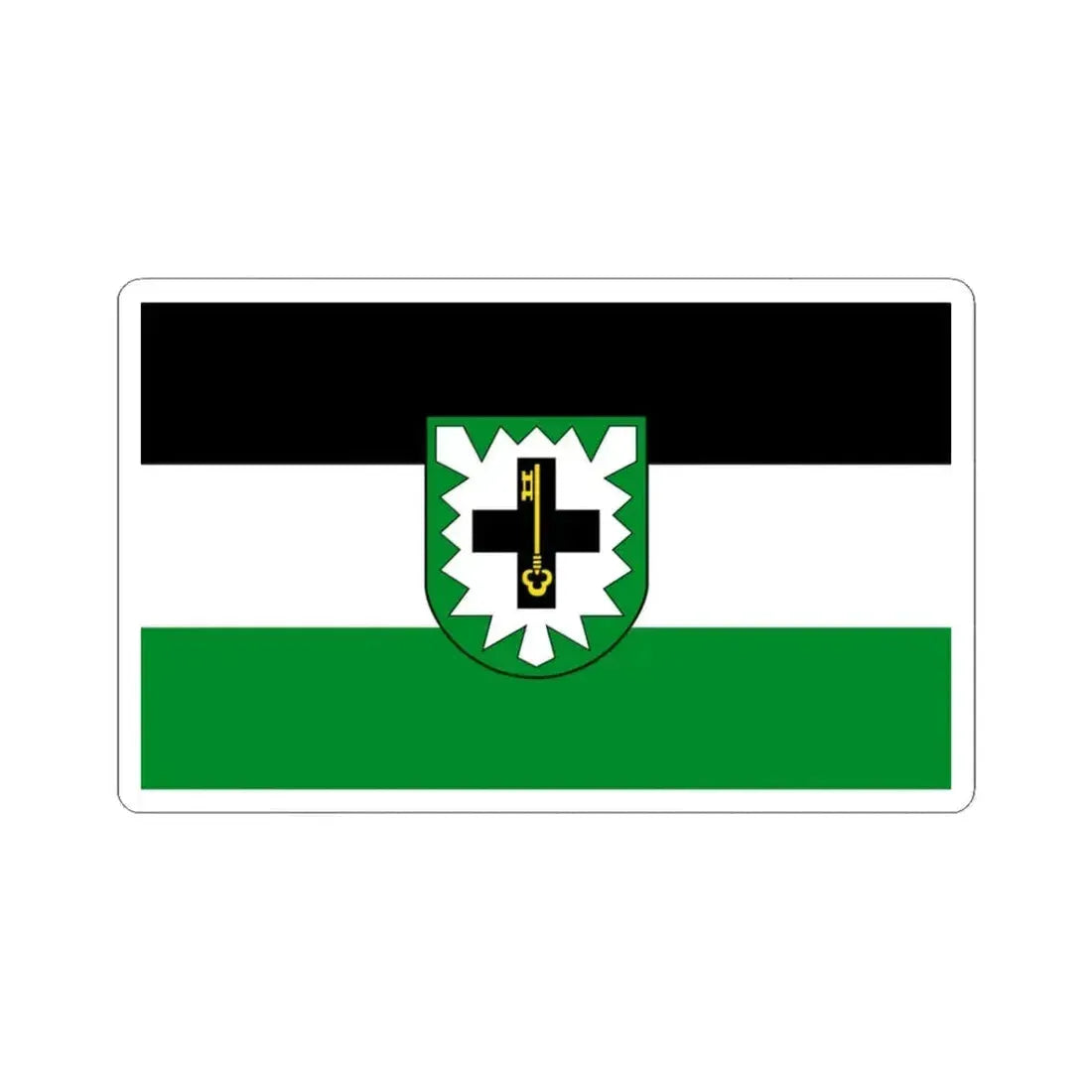 Flag of Recklinghausen Germany - STICKER Vinyl Kiss-Cut Decal 3 Inch White - The Sticker Space