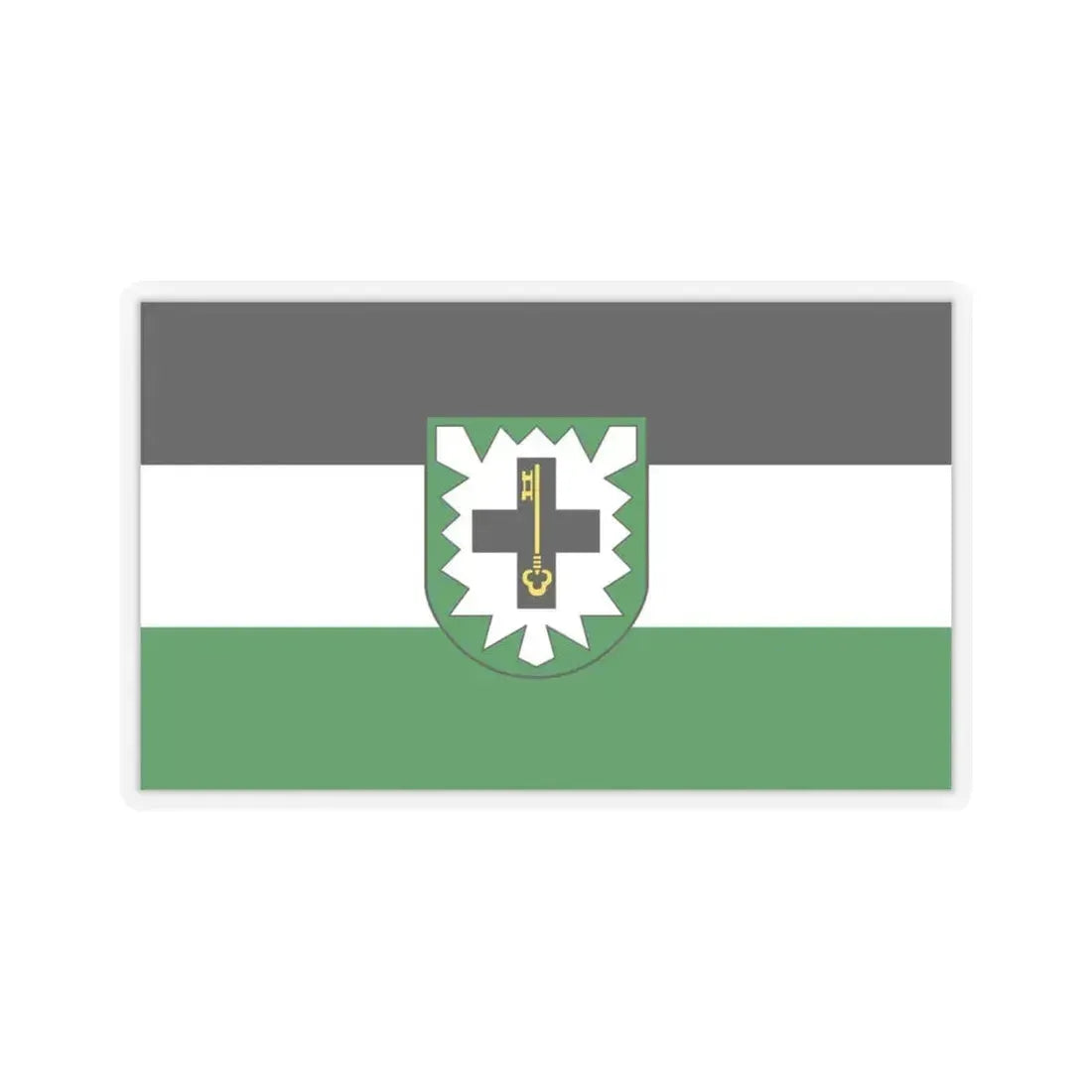 Flag of Recklinghausen Germany - STICKER Vinyl Kiss-Cut Decal 4 Inch Transparent - The Sticker Space