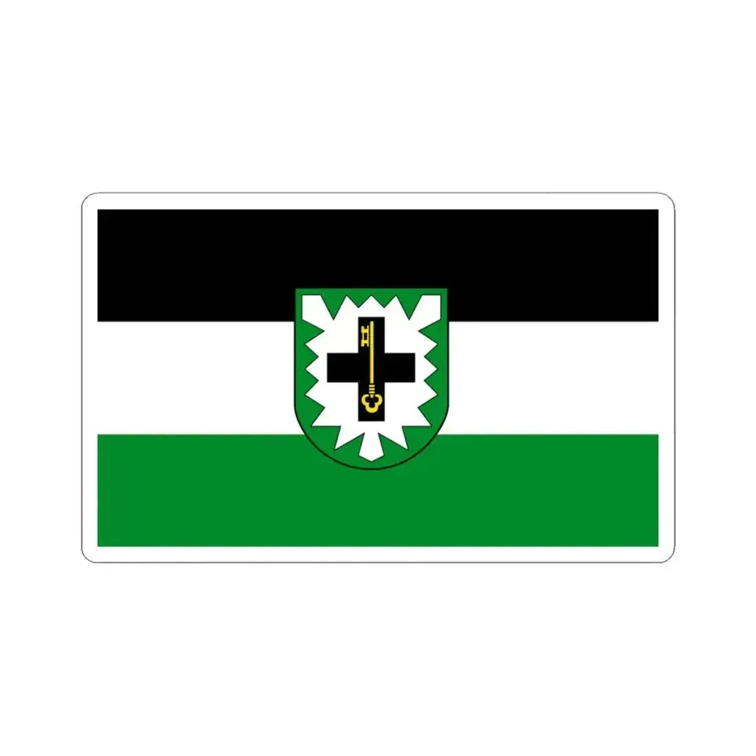 Flag of Recklinghausen Germany - STICKER Vinyl Kiss-Cut Decal 4 Inch White - The Sticker Space