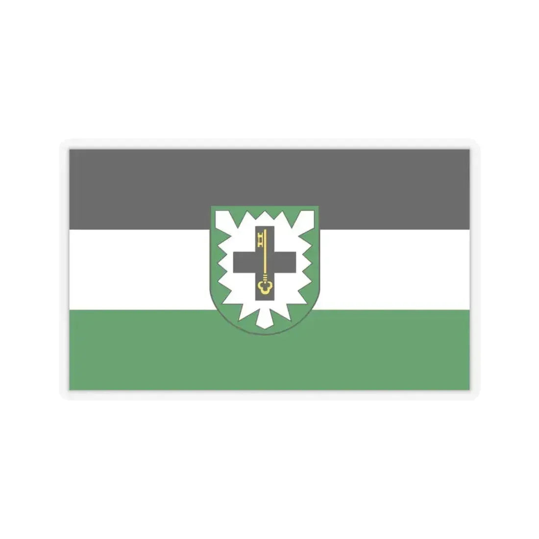 Flag of Recklinghausen Germany - STICKER Vinyl Kiss-Cut Decal 6 Inch Transparent - The Sticker Space