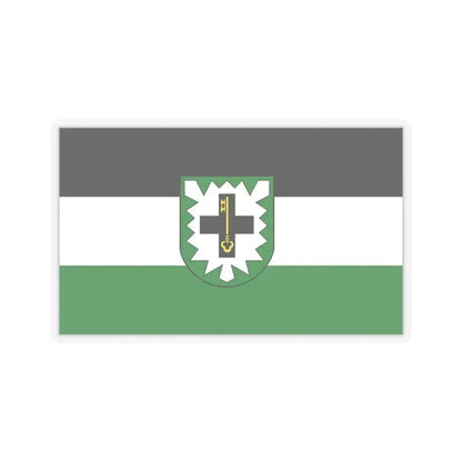 Flag of Recklinghausen Germany - STICKER Vinyl Kiss-Cut Decal 6 Inch Transparent - The Sticker Space