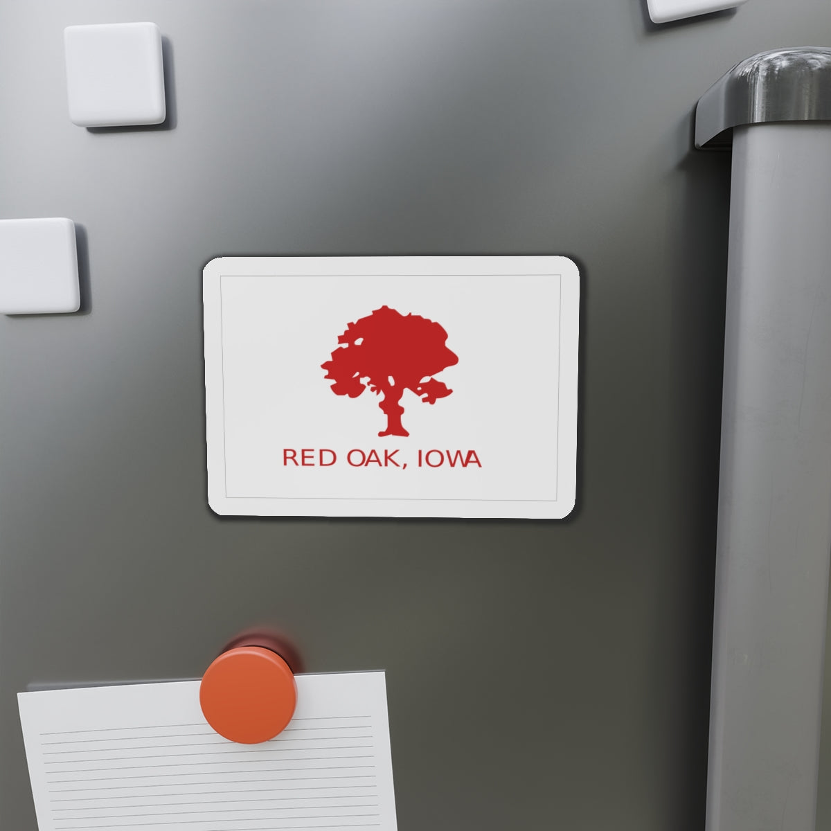 Flag of Red Oak Iowa - Die-Cut Magnet-The Sticker Space