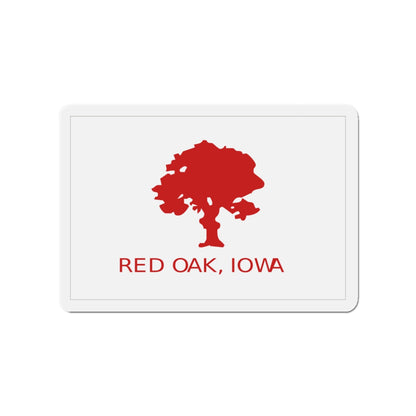 Flag of Red Oak Iowa - Die-Cut Magnet-3" x 3"-The Sticker Space