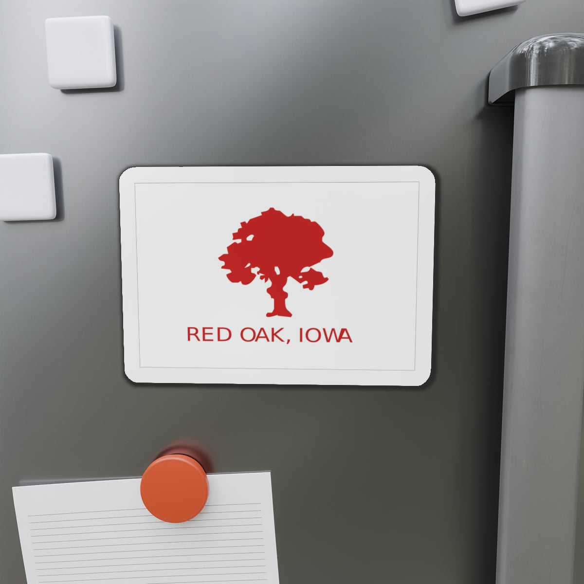 Flag of Red Oak Iowa - Die-Cut Magnet-The Sticker Space