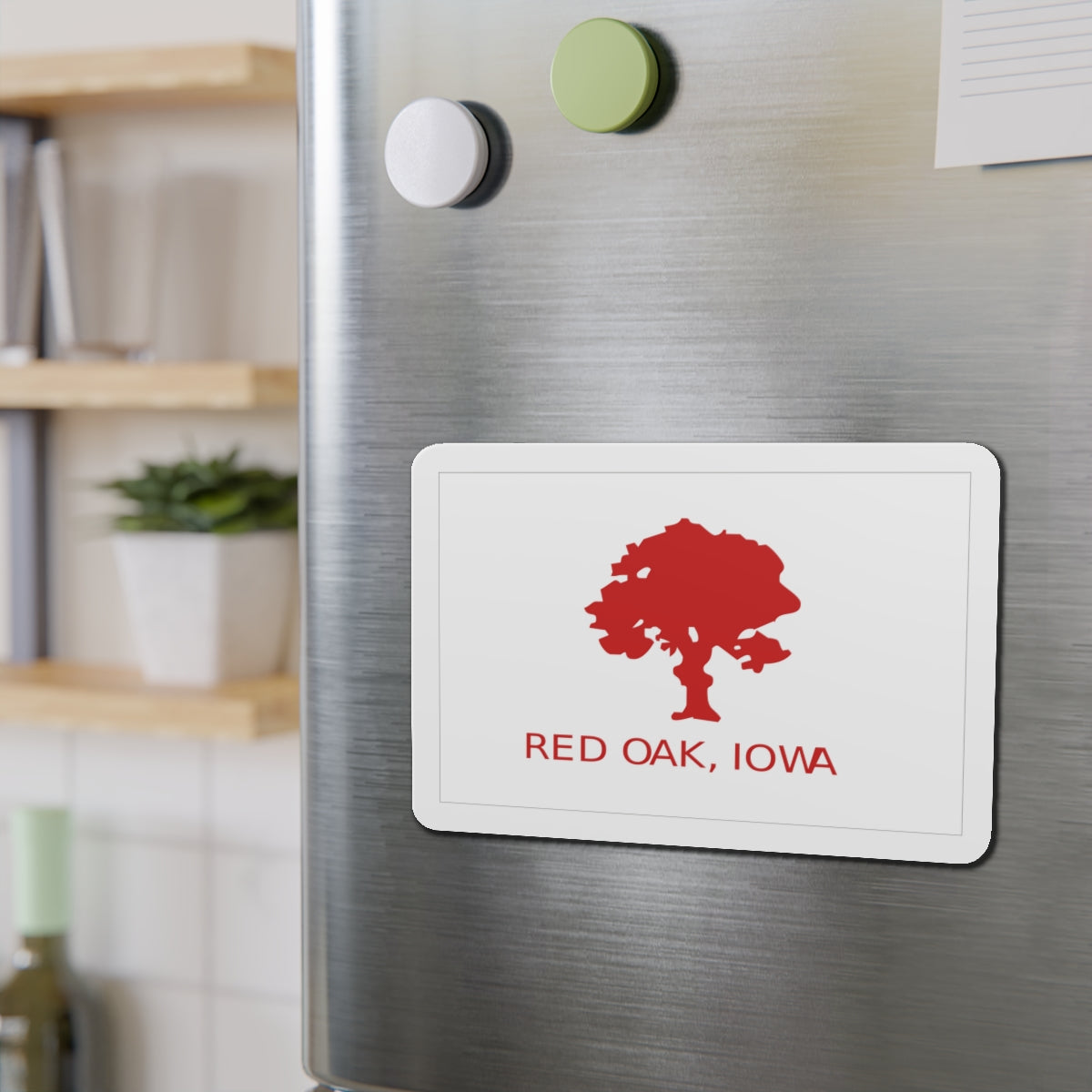 Flag of Red Oak Iowa - Die-Cut Magnet-The Sticker Space