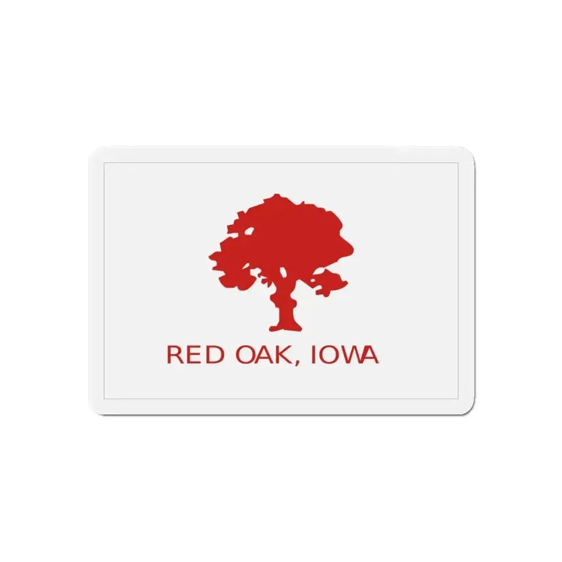 Flag of Red Oak Iowa - Refrigerator Magnet - The Sticker Space