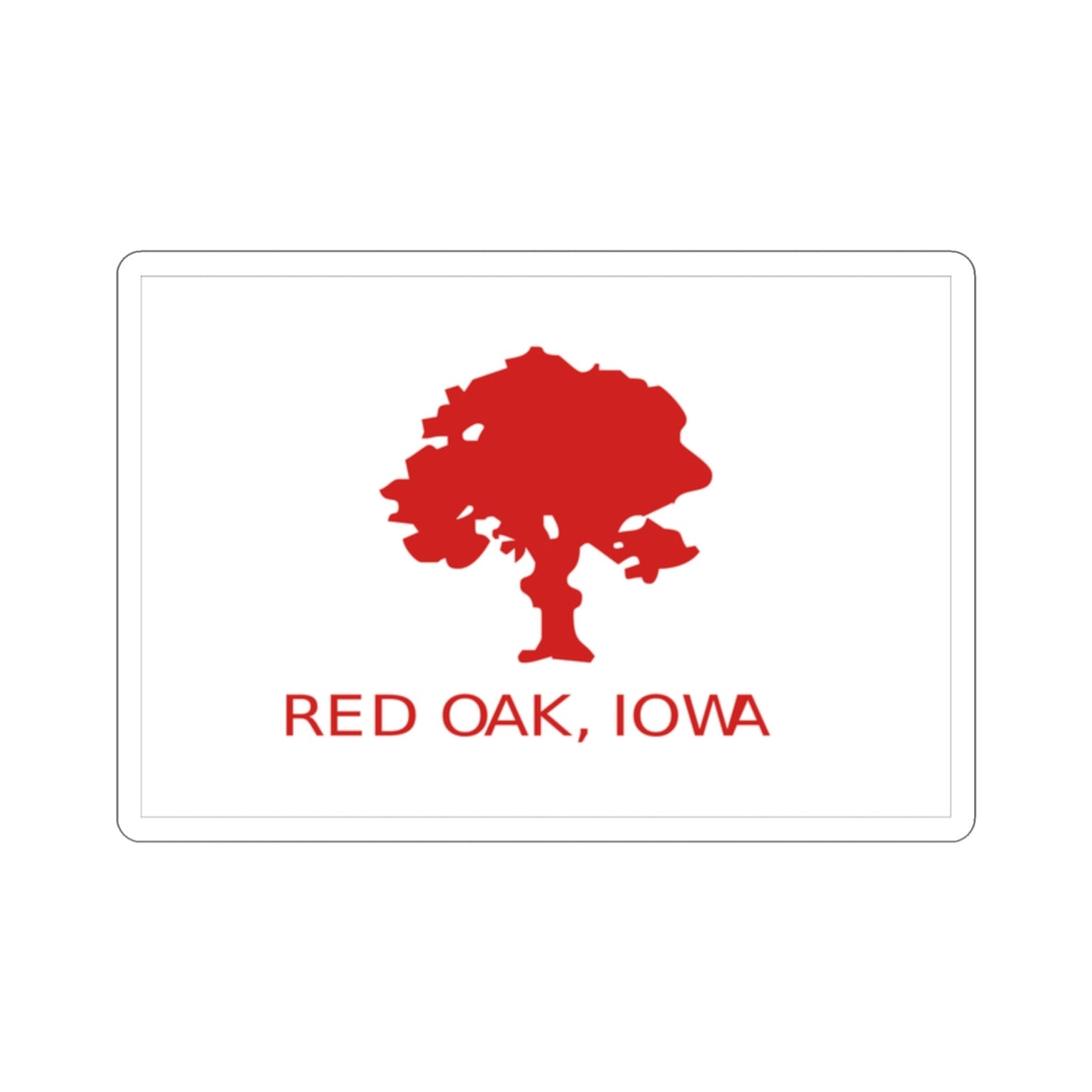 Flag of Red Oak Iowa USA STICKER Vinyl Die-Cut Decal-2 Inch-The Sticker Space