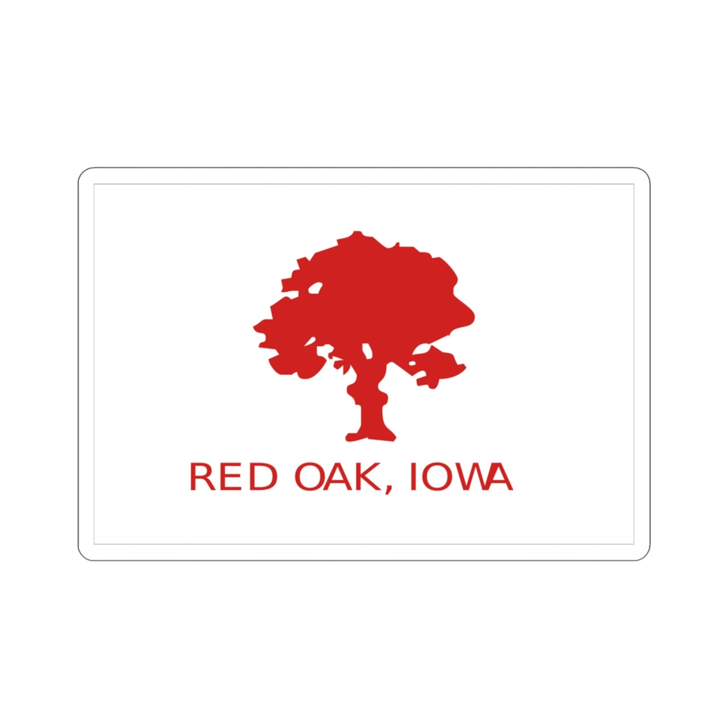 Flag of Red Oak Iowa USA STICKER Vinyl Die-Cut Decal-3 Inch-The Sticker Space