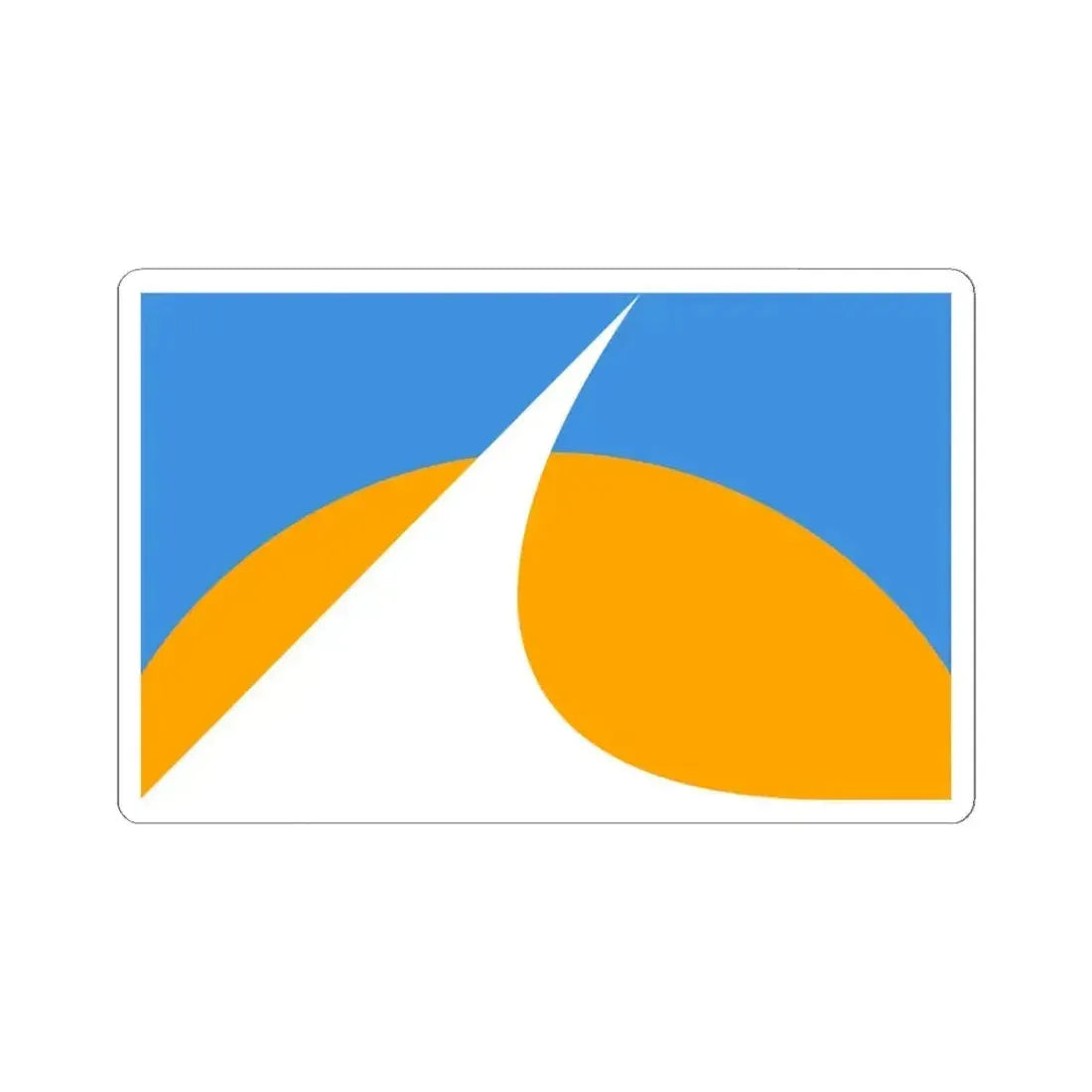 Flag of Redding, California - STICKER Vinyl Kiss-Cut Decal 4 Inch White - The Sticker Space