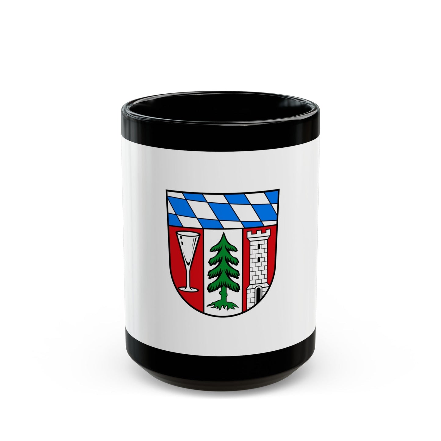 Flag of Regen Germany - Black Coffee Mug-15oz-The Sticker Space