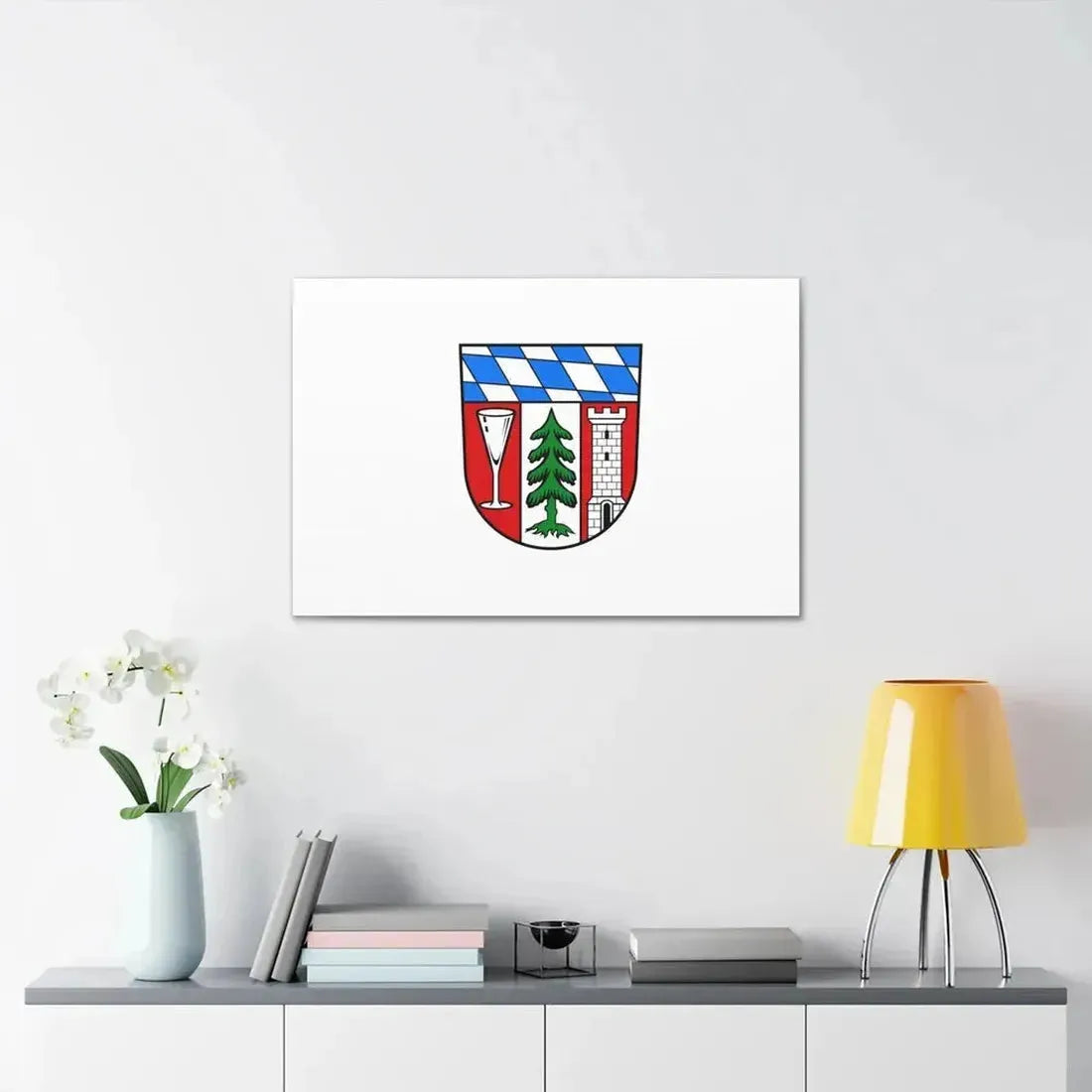 Flag of Regen Germany - Canvas Wall Art - The Sticker Space