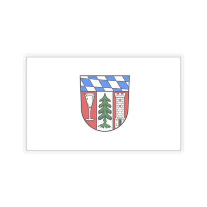 Flag of Regen Germany - STICKER Vinyl Kiss-Cut Decal 2 Inch Transparent - The Sticker Space