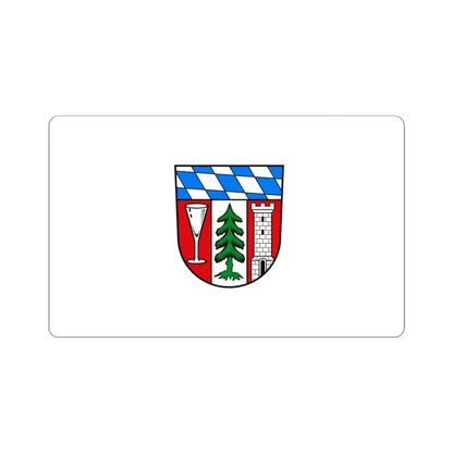 Flag of Regen Germany - STICKER Vinyl Kiss-Cut Decal 4 Inch White - The Sticker Space