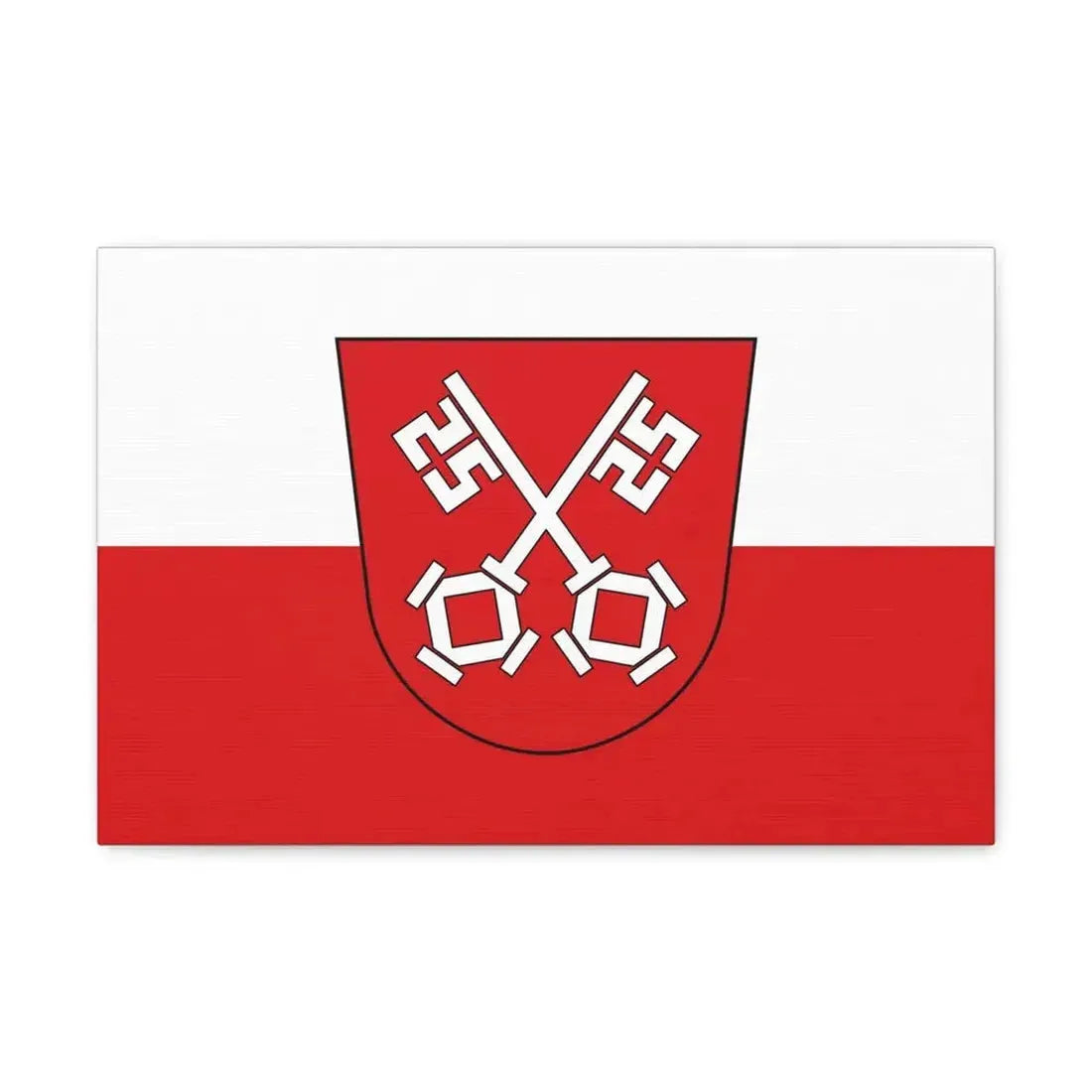 Flag of Regensburg 2 Germany - Canvas Wall Art 18″ x 12″ 1.25" - The Sticker Space