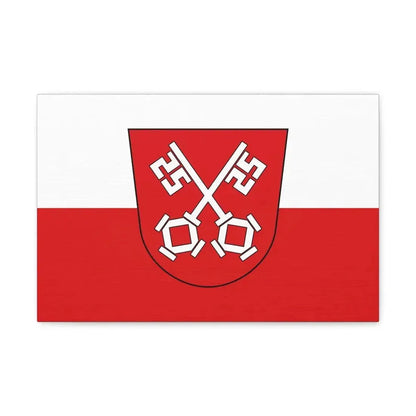 Flag of Regensburg 2 Germany - Canvas Wall Art 18″ x 12″ 1.25" - The Sticker Space