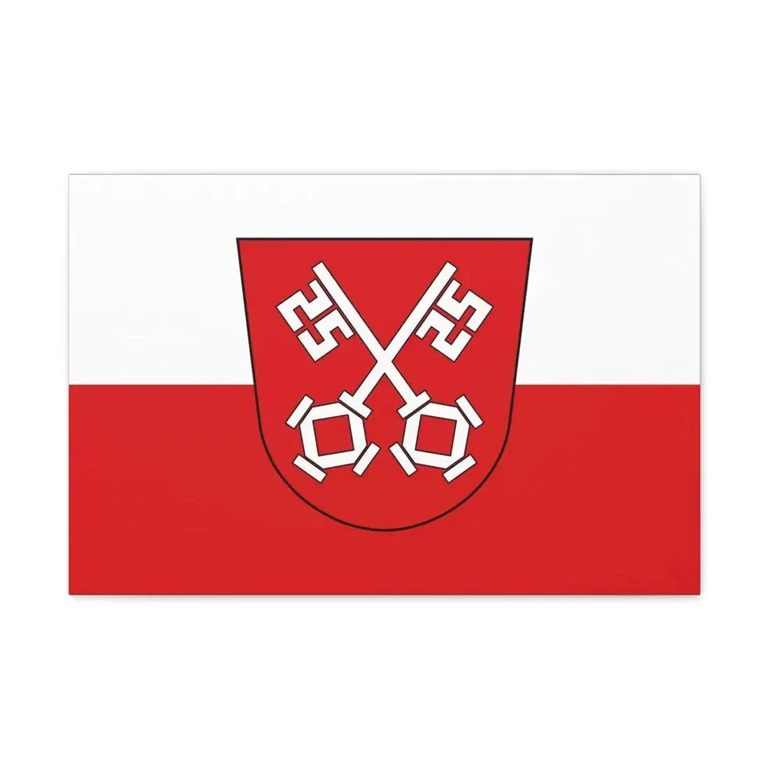Flag of Regensburg 2 Germany - Canvas Wall Art 24″ x 16″ 1.25" - The Sticker Space