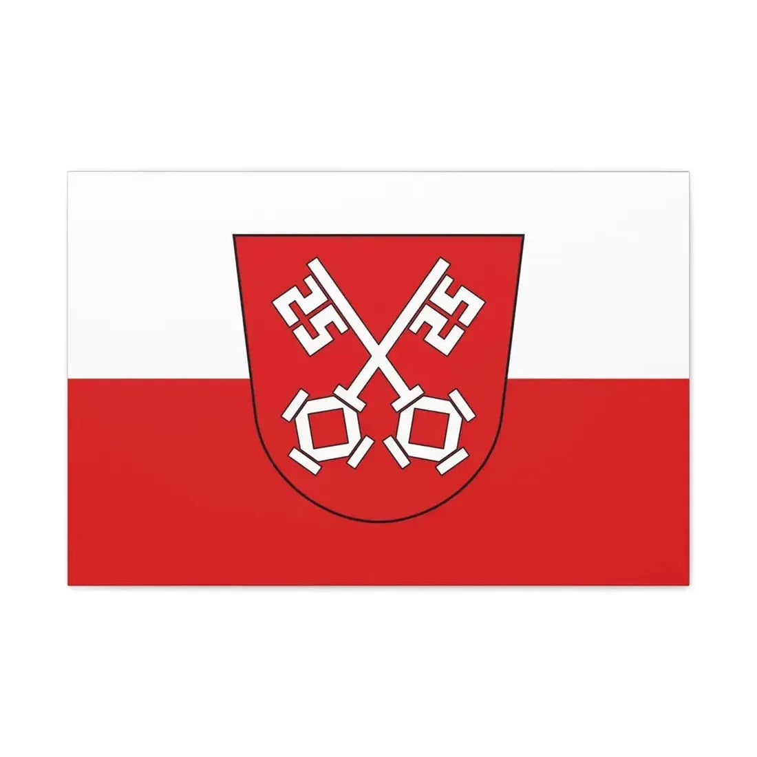 Flag of Regensburg 2 Germany - Canvas Wall Art 30" x 20" 1.25" - The Sticker Space