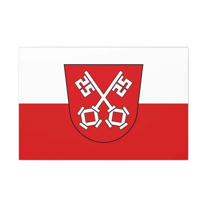 Flag of Regensburg 2 Germany - Canvas Wall Art 36" x 24" 1.25" - The Sticker Space