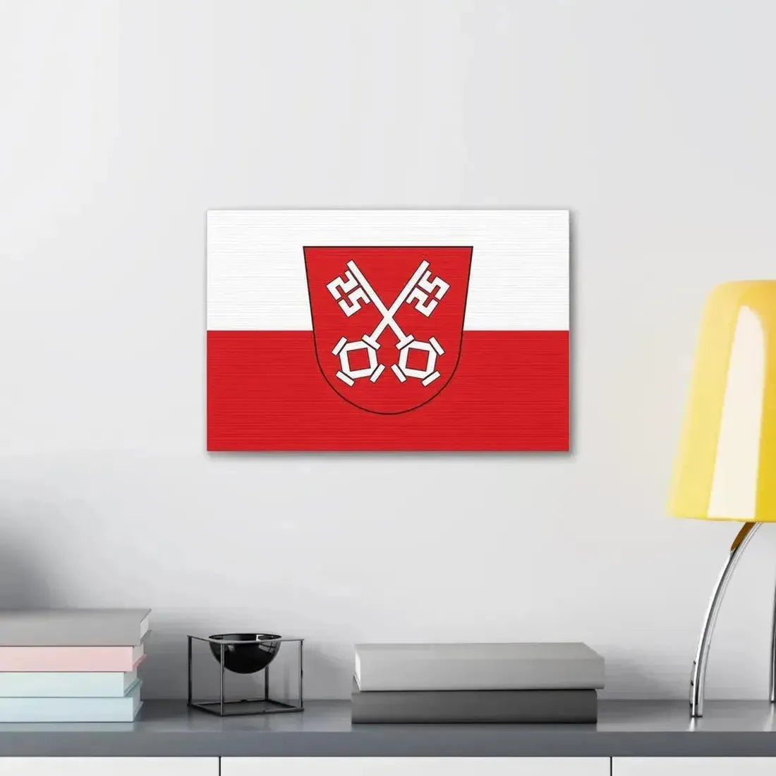 Flag of Regensburg 2 Germany - Canvas Wall Art - The Sticker Space