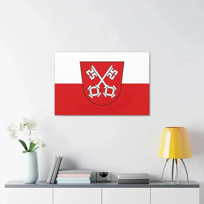 Flag of Regensburg 2 Germany - Canvas Wall Art - The Sticker Space