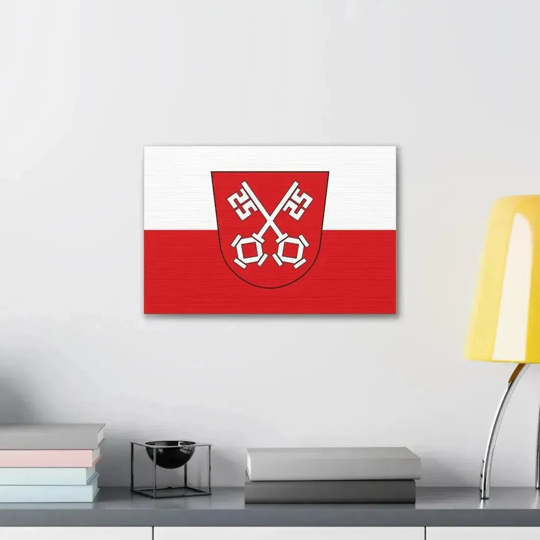 Flag of Regensburg 2 Germany - Canvas Wall Art - The Sticker Space