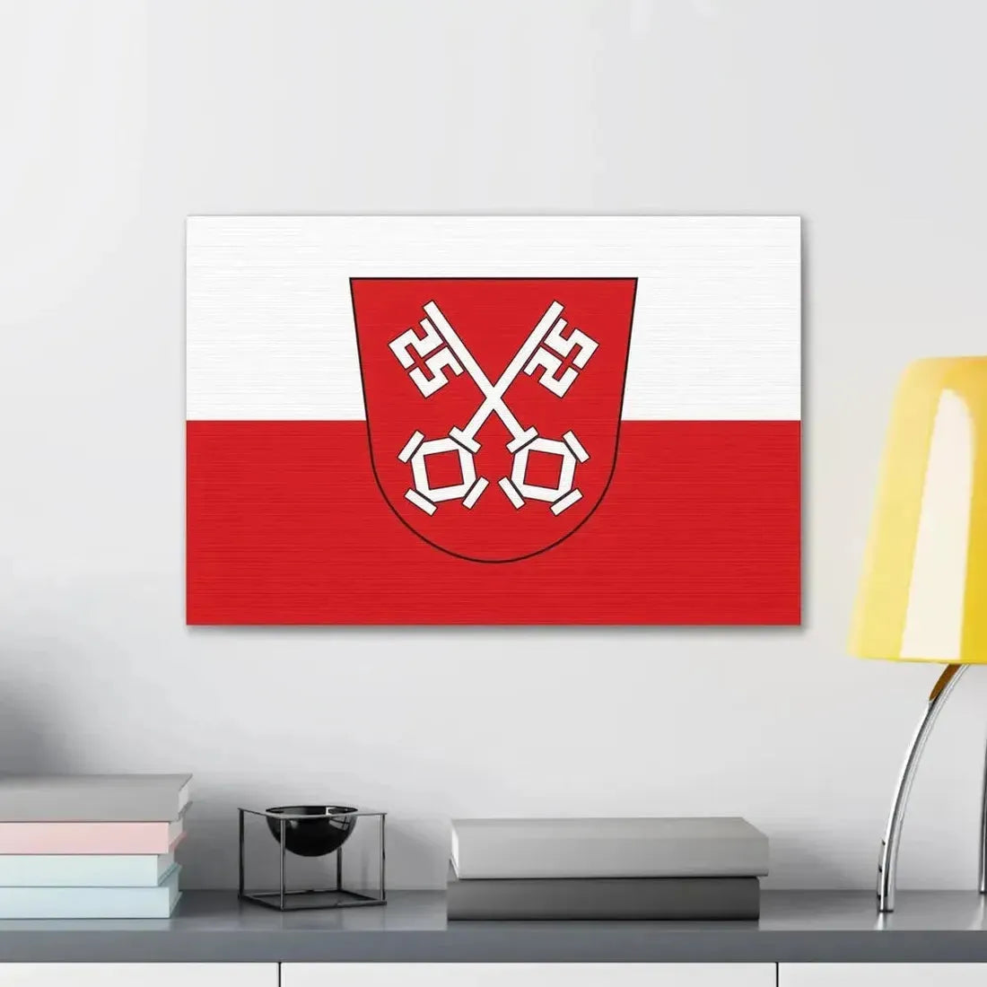 Flag of Regensburg 2 Germany - Canvas Wall Art - The Sticker Space