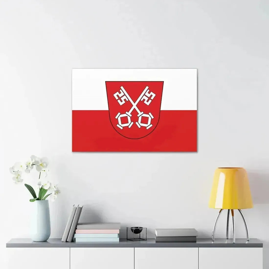 Flag of Regensburg 2 Germany - Canvas Wall Art - The Sticker Space