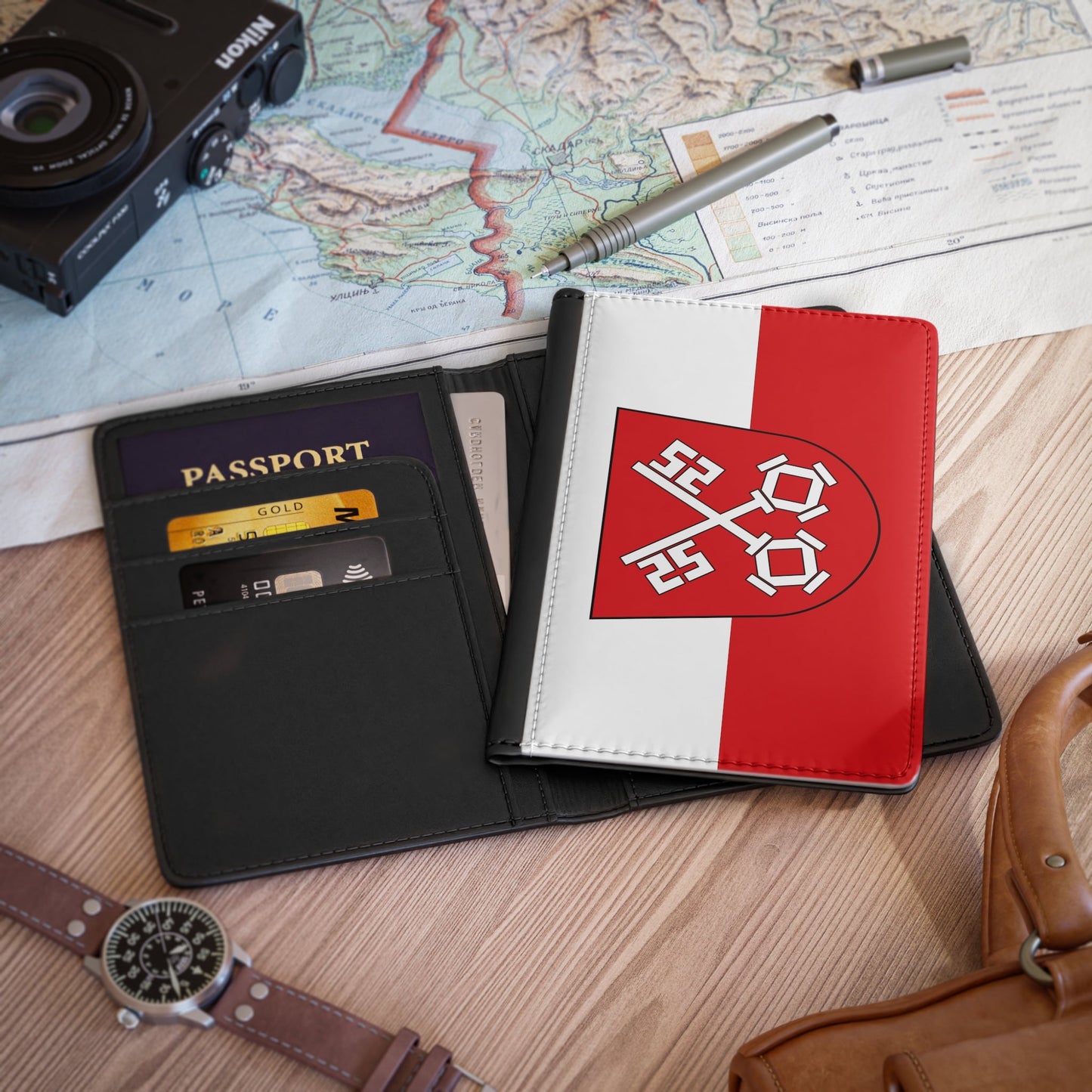 Flag of Regensburg 2 Germany - Passport Holder