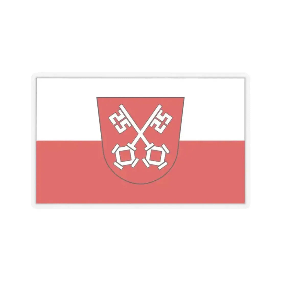 Flag of Regensburg 2 Germany - STICKER Vinyl Kiss-Cut Decal 2 Inch Transparent - The Sticker Space
