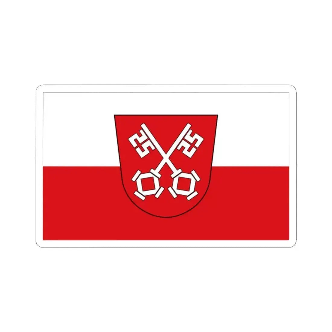 Flag of Regensburg 2 Germany - STICKER Vinyl Kiss-Cut Decal 2 Inch White - The Sticker Space