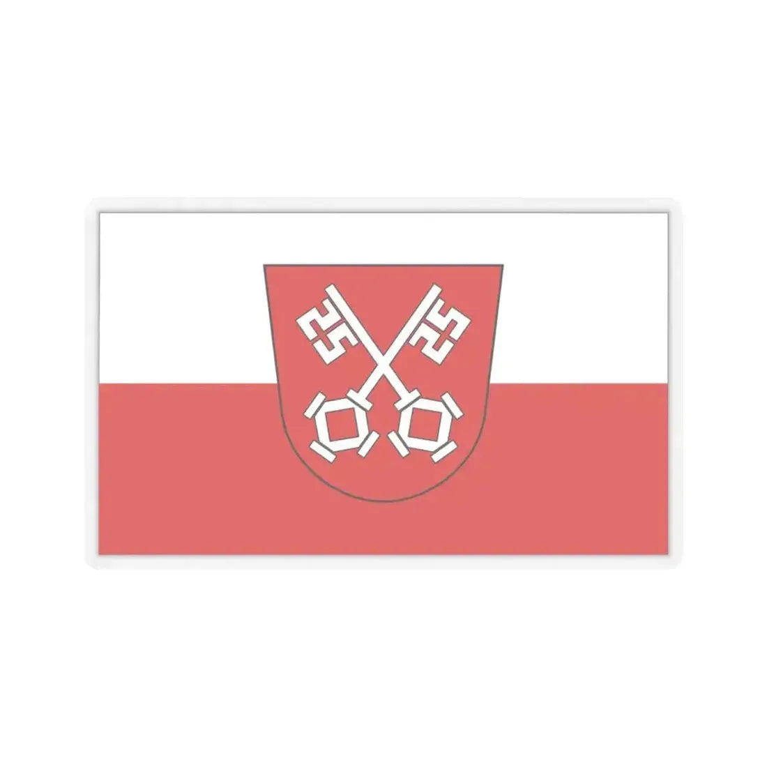 Flag of Regensburg 2 Germany - STICKER Vinyl Kiss-Cut Decal 3 Inch Transparent - The Sticker Space