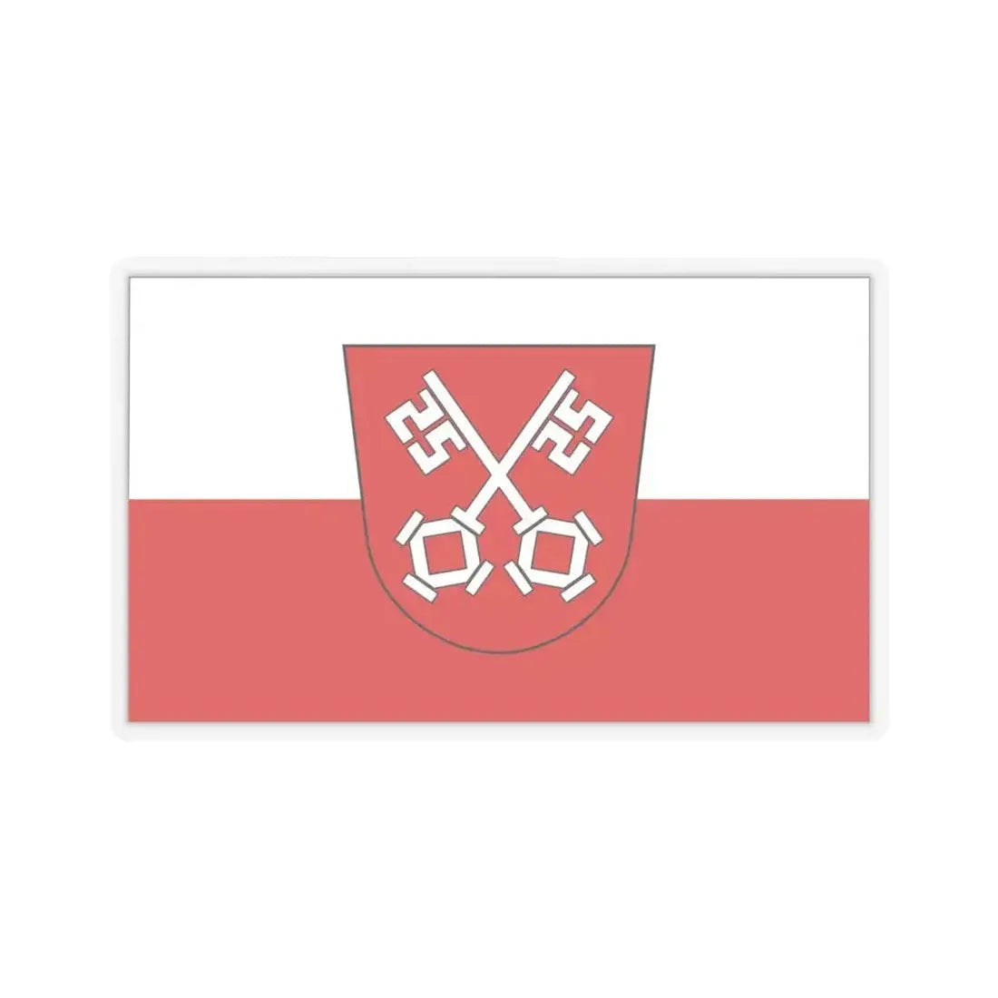 Flag of Regensburg 2 Germany - STICKER Vinyl Kiss-Cut Decal 4 Inch Transparent - The Sticker Space